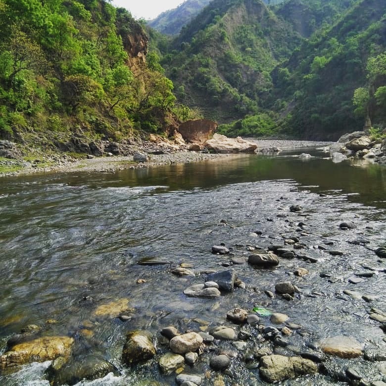 Giri river valley in Sirmaur, Himachal Pradesh